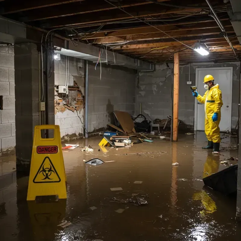 Flooded Basement Electrical Hazard in Paris, AR Property